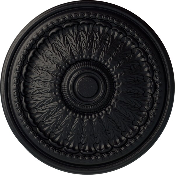 Ekena Millwork Brunswick Ceiling Medallion (Fits Canopies up to 4 1/2"), Hand-Painted Steel Gray, 27"OD x 2 1/2"P CM27BRSGS - main